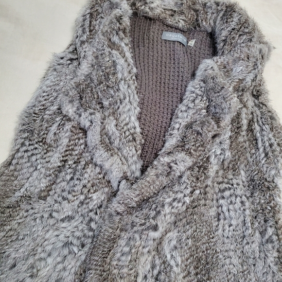Bagatelle Rabbit Fur Knit Wool Vest Womens Small Medium - Picture 2 of 8